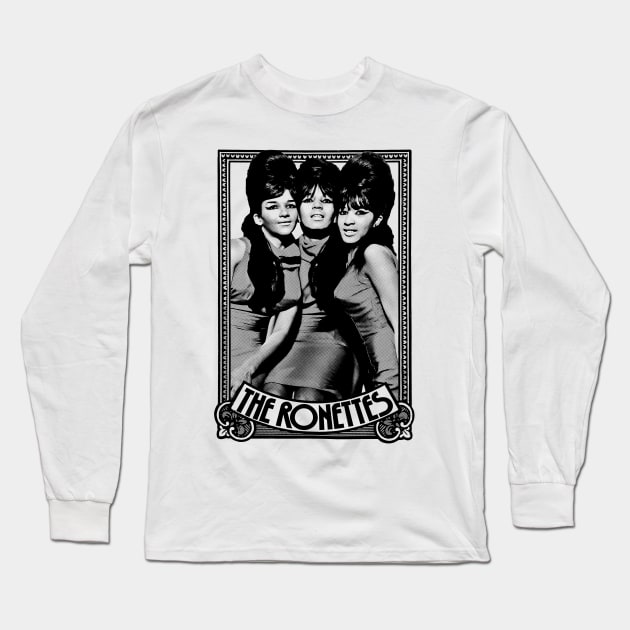 The Ronettes / Retro Style Fan Artwork Long Sleeve T-Shirt by DankFutura